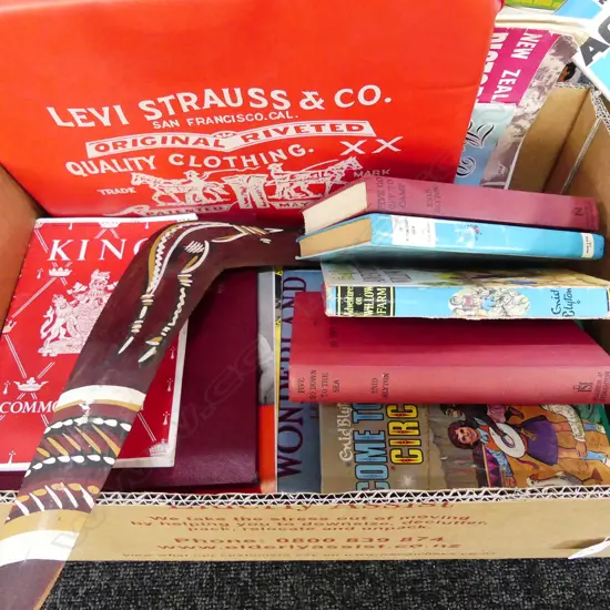 BOX OF VINTAGE  CHILDREN'S  BOOKS ETC.