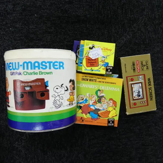 VINTAGE NINTENDO GAME & WATCH + ASST VIEWMASTER +SUPER 8 CARTOONS