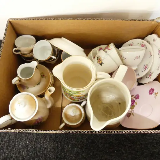 BOX OF CHINA - JUGS ETC