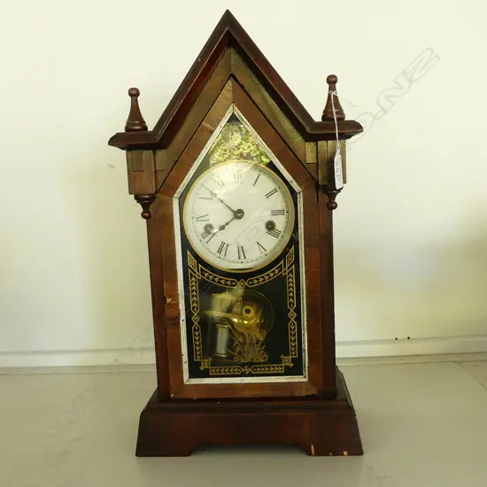ANTIQUE STEEPLE MANTLE CLOCK
