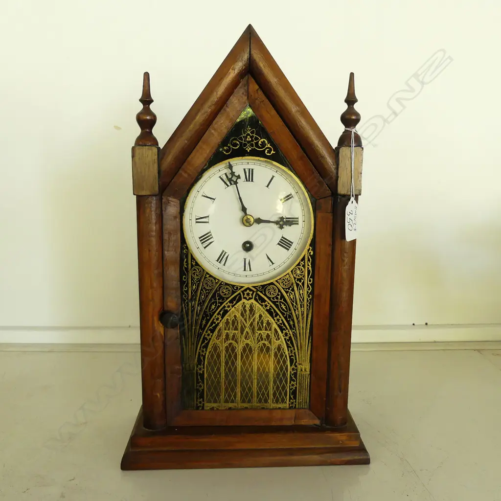 ANTIQUE STEEPLE MANTLE CLOCK Image 1++