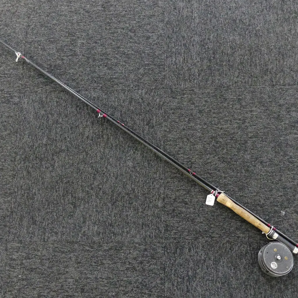 VINTAGE FLY FISHING ROD & REEL + PLASTIC FLOAT Image 1++