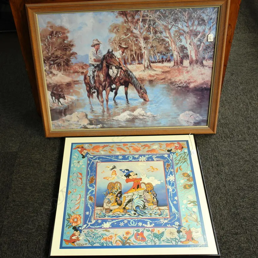 DISNEY 'FANTASIA' PRINT + AUSSIE OUTBACK PRINT  Image 1++