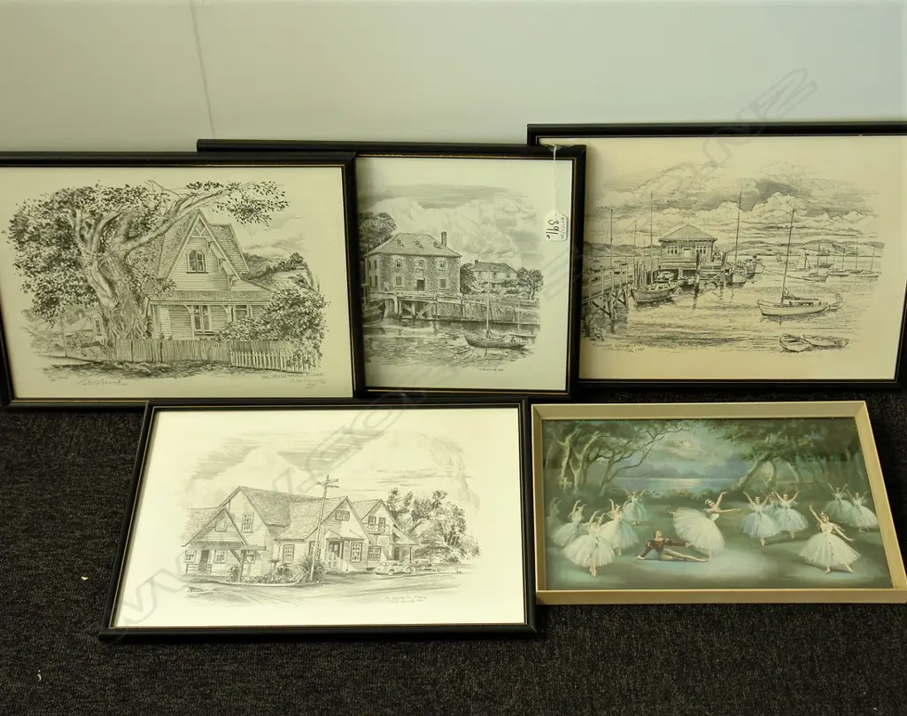 4 NZ LANDSCAPE PRINTS + 1 OTHER + TREATY OF WAITANGI PRINT Image 1++
