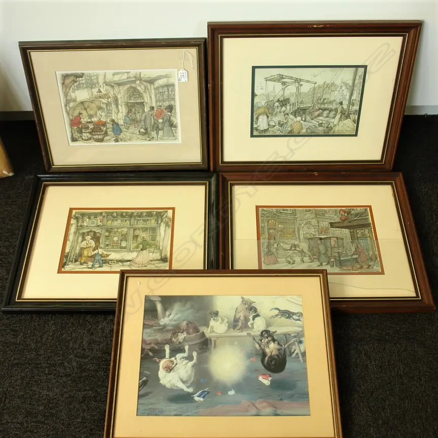 3 ANTON PIECK + 1 DOG PRINT COMICAL Image 1++