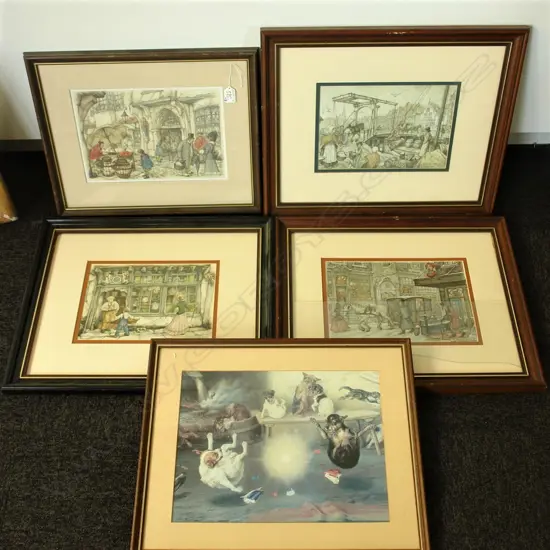 3 ANTON PIECK + 1 DOG PRINT COMICAL