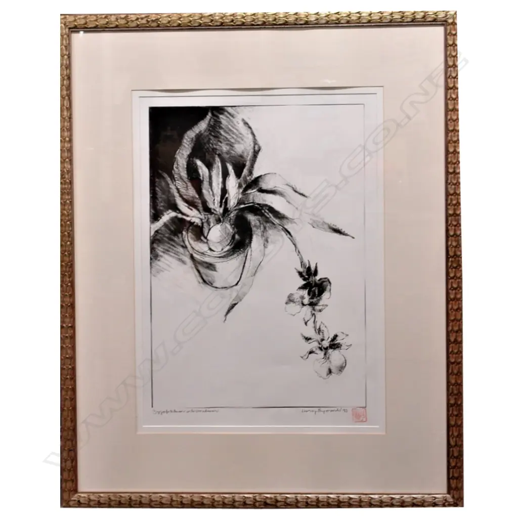 HENRY SYMONDS PAINTING - ORCHID 'ZYGOPETALUM' Image 1++