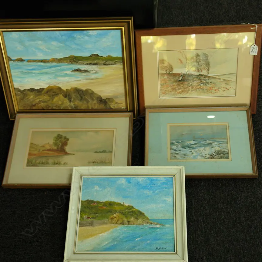 FIVE VARIOUS SMALL OILS & W/Cs Image 1++