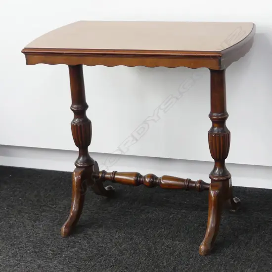 SMALL MAHOGANY& BEECH SIDE-TABLE
