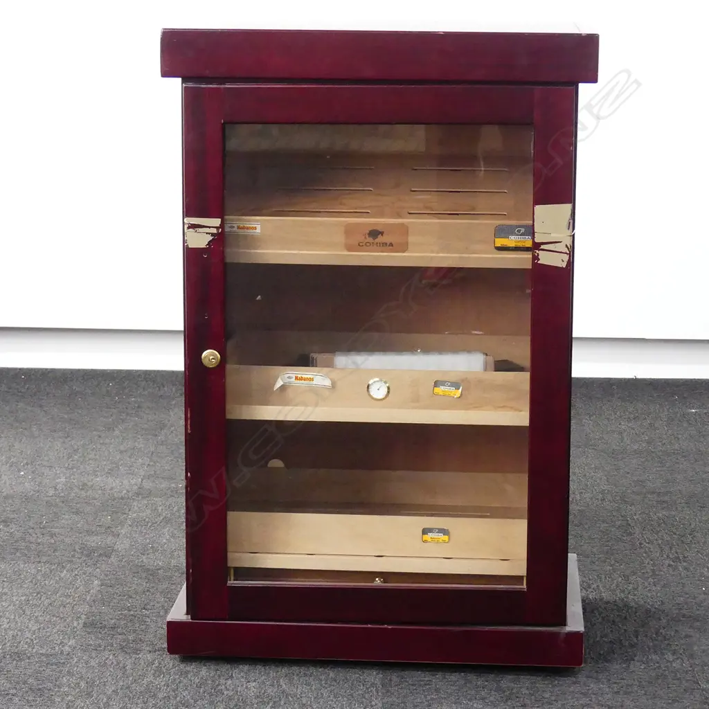 GLAZED COHIBA CIGAR HUMIDOR LARGE CABINET Image 1++