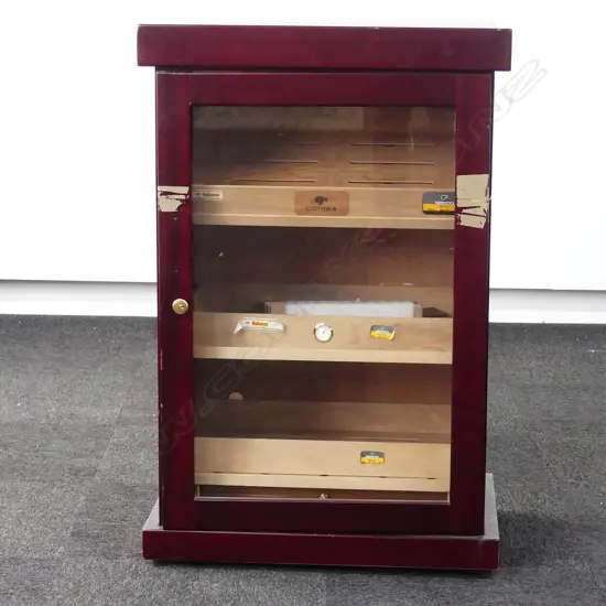 GLAZED COHIBA CIGAR HUMIDOR LARGE CABINET