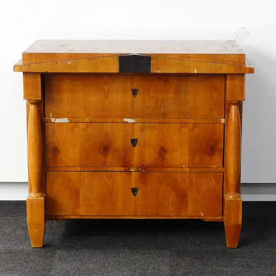 19TH C GERMAN  BIEDERMEIER CHEST OF DRAWERS
