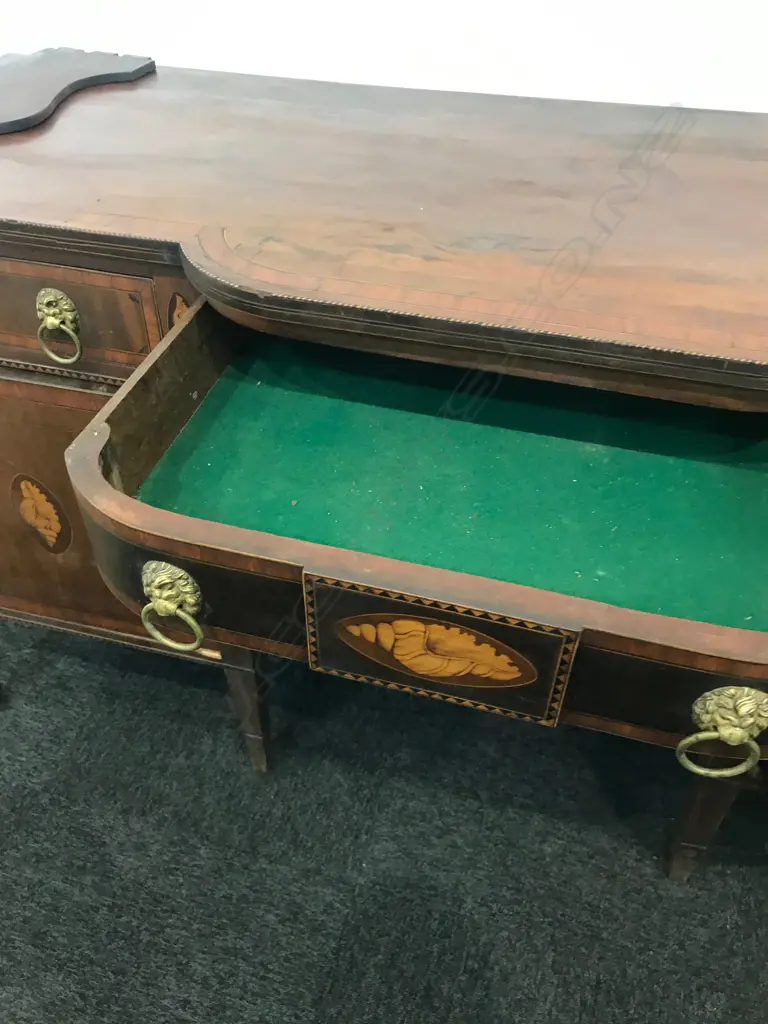 REGENCY C1820 SHERATON BREAKFRONT SIDEBOARD A.F. Image 1++