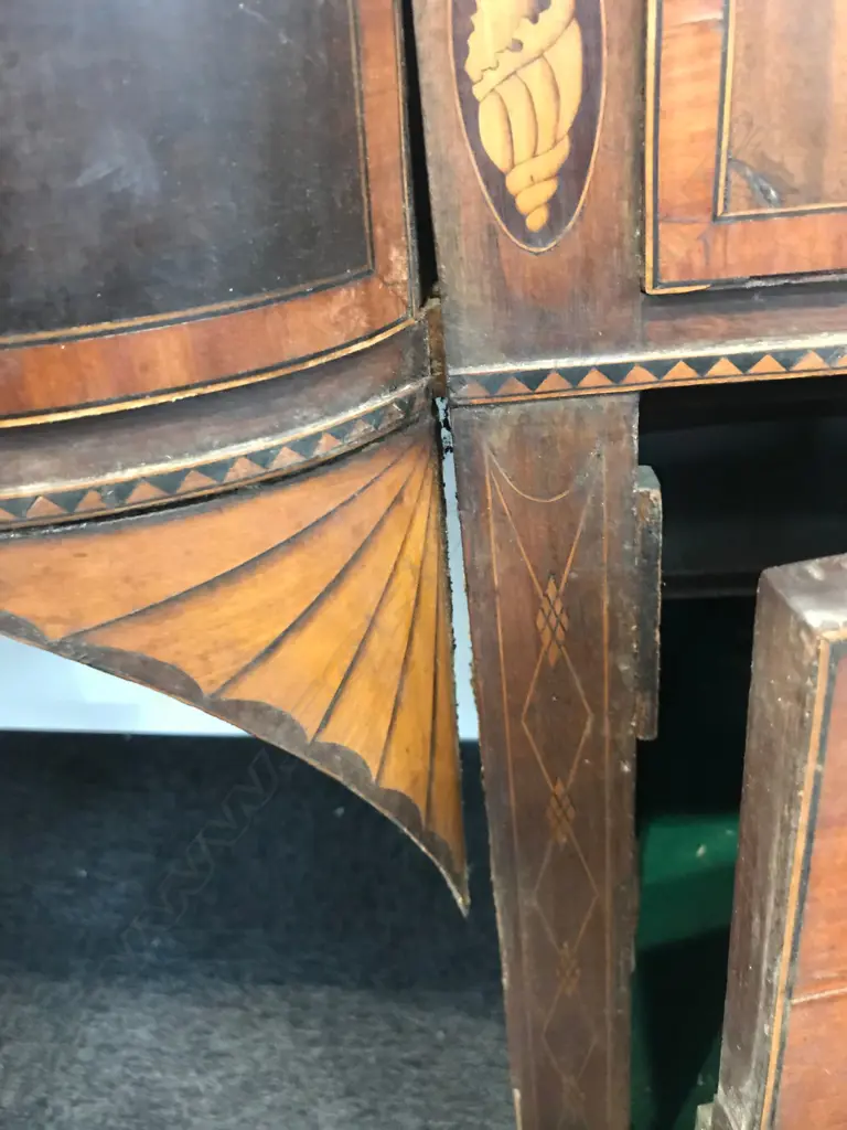 REGENCY C1820 SHERATON BREAKFRONT SIDEBOARD A.F. Image 1++