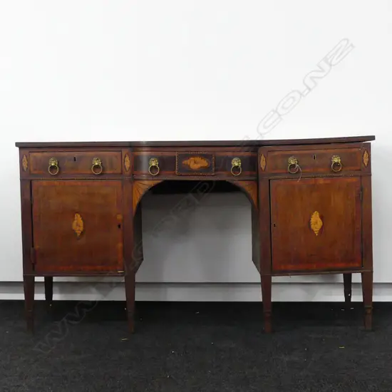 REGENCY C1820 SHERATON BREAKFRONT SIDEBOARD A.F.