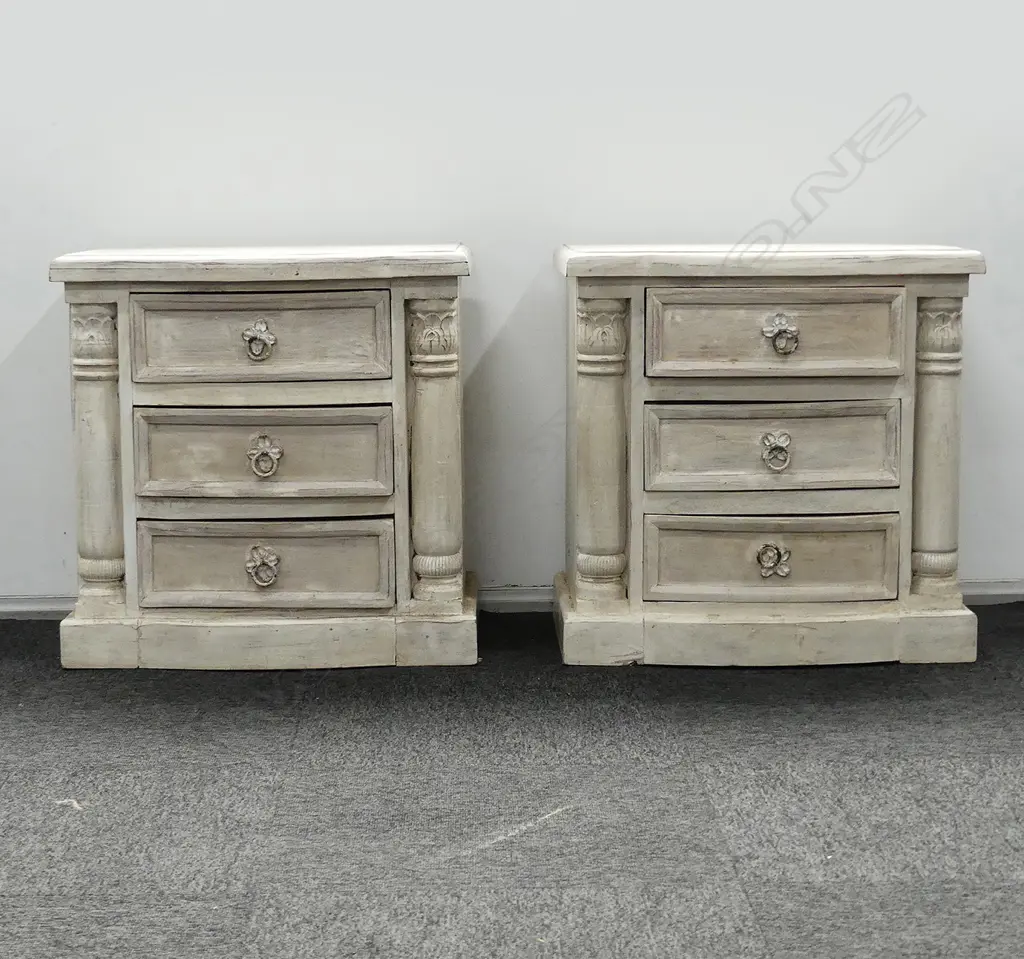 PR OF LIME WASHED BEDSIDE CABINETS Image 1++