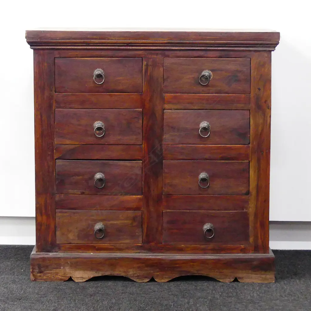 INDONESION TEAK  8 DRAWER CHEST Image 1++