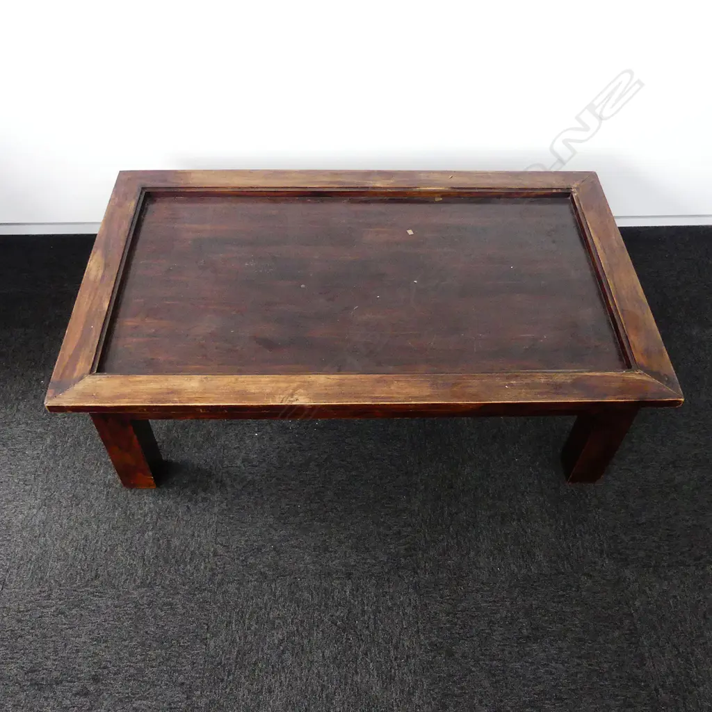 TEAK COFFEE TABLE GLASS MISSING Image 1++