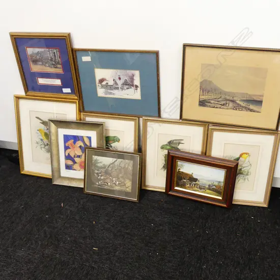 4 ORNITHALOGICAL PRINTS + 6 OTHERS