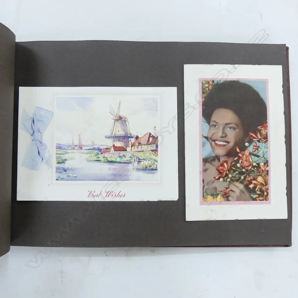 VINTAGE PHOTO ALBUM WITH CARDS Image 1++