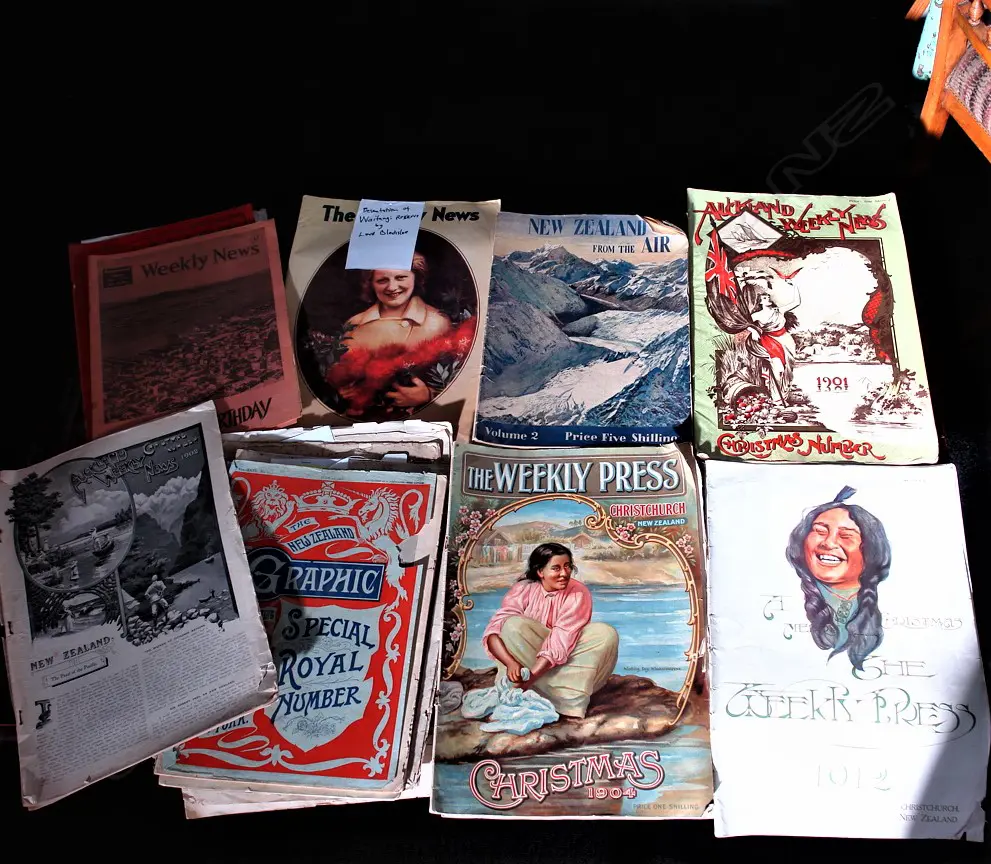 ANTIQUE NEW ZEALAND WEEKLY PUBLICATIONS ETC. APPROX 15 Image 1++