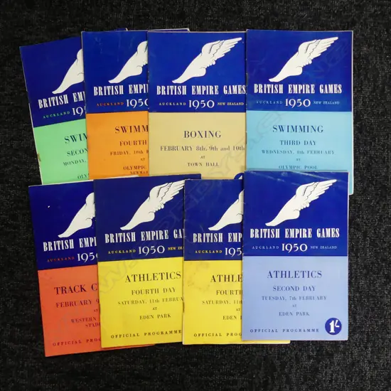 8 BRITISH EMPIRE GAMES OFFICIAL PROGRAMMES