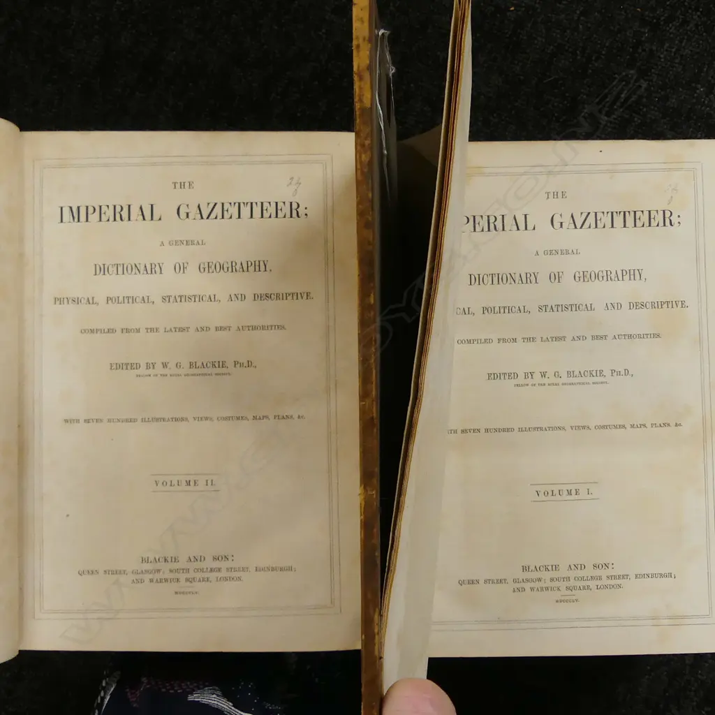 2 VOL IMPERIAL GAZETTEER Image 1++