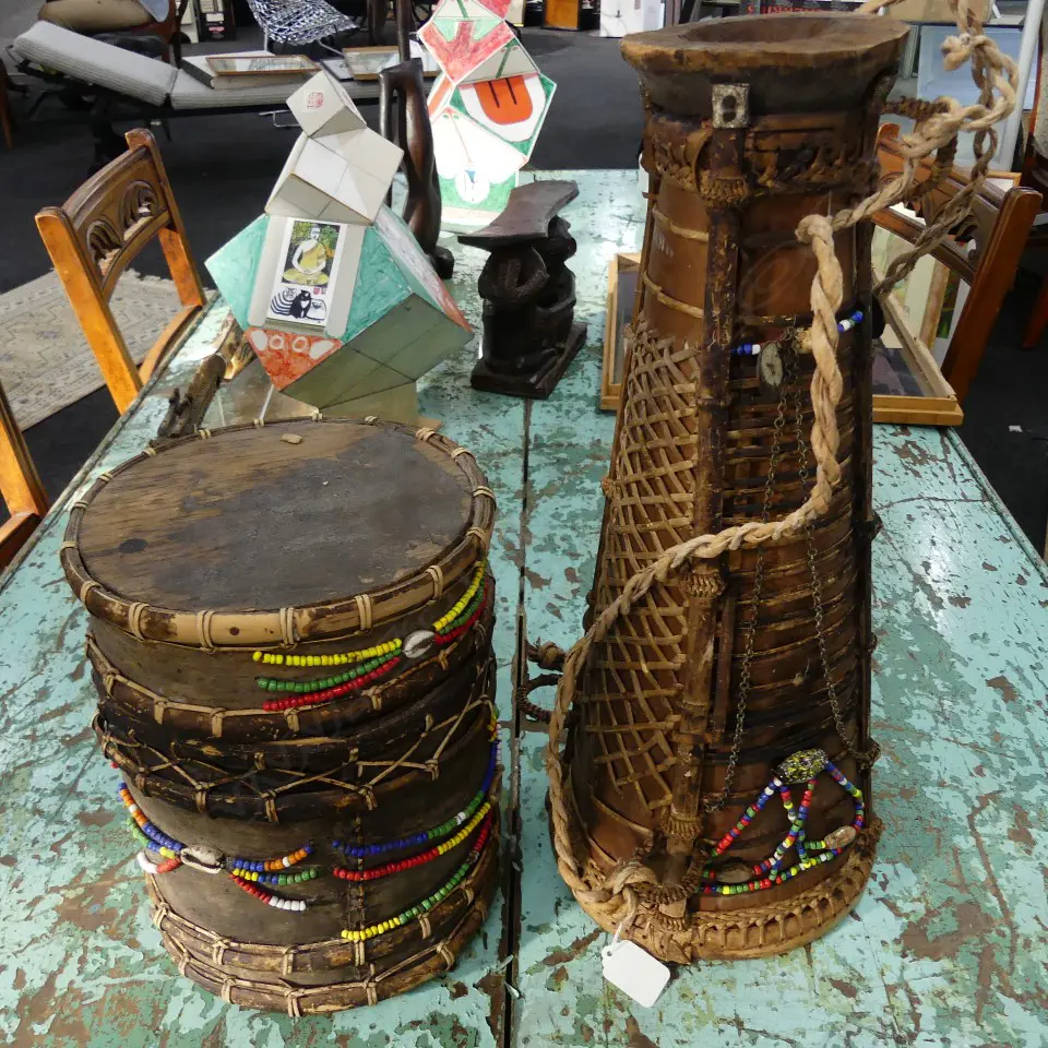 BORNEO JUNGLE PEOPLES BASKET + ARROW  HOBLER COMBINE H. 710MM Image 1++