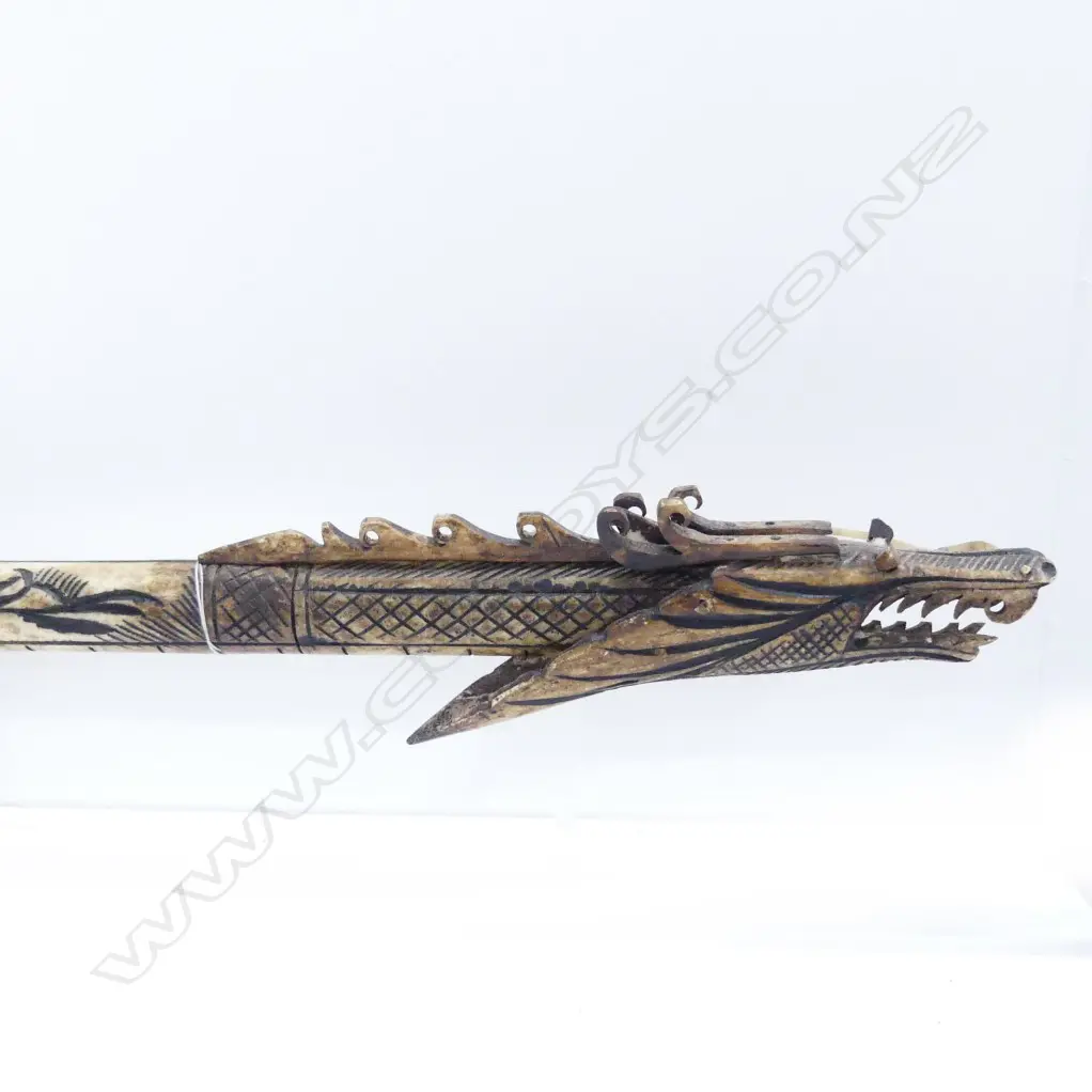 BONE BLOW  PIPE  ON STAND L. 860 Image 1++