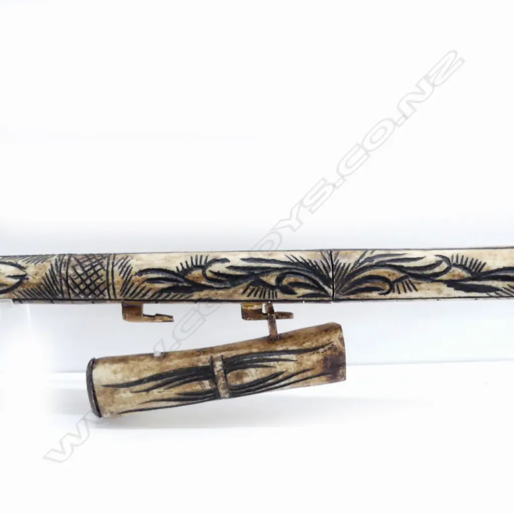 BONE BLOW  PIPE  ON STAND L. 860 Image 1++