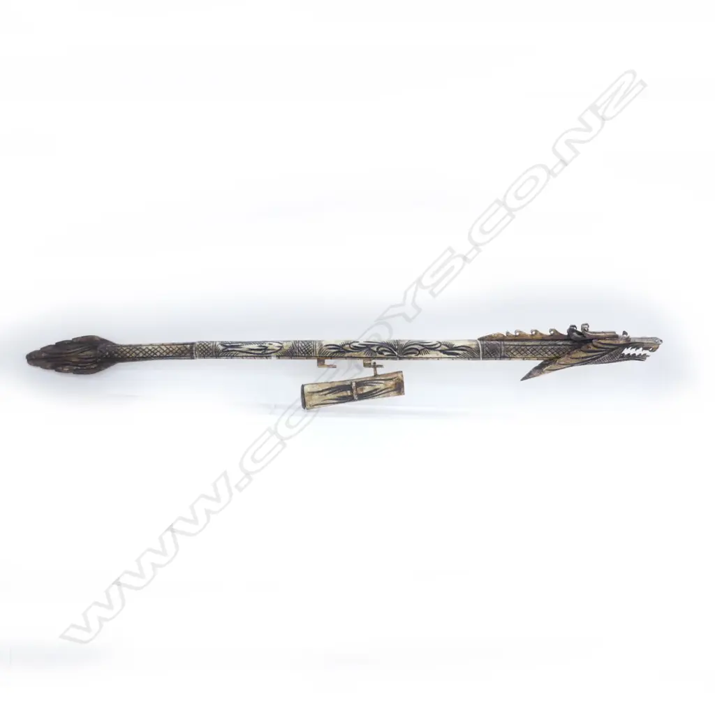 BONE BLOW  PIPE  ON STAND L. 860 Image 1++