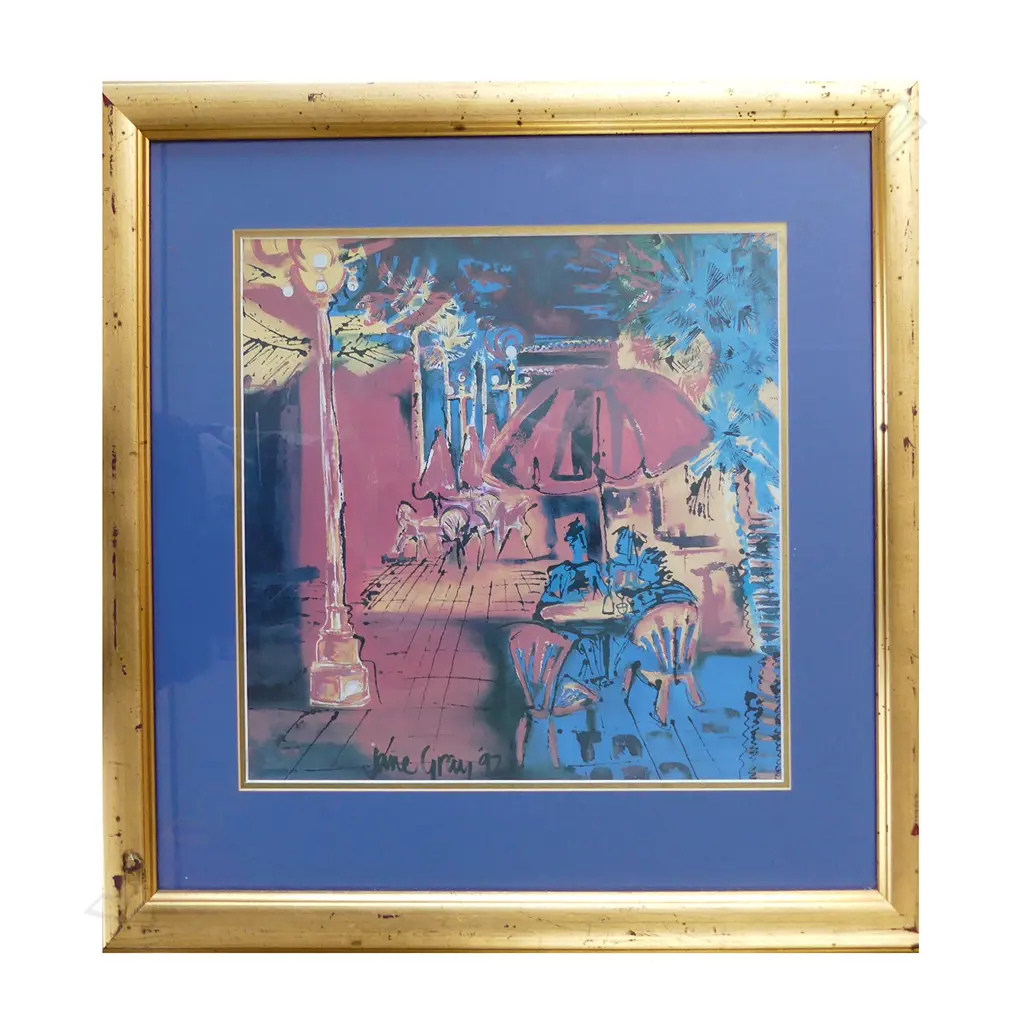 JANE GREY, THE BOULEVARD, 1997, PRINT, 590 X 590MM INCL FRAME Image 1++