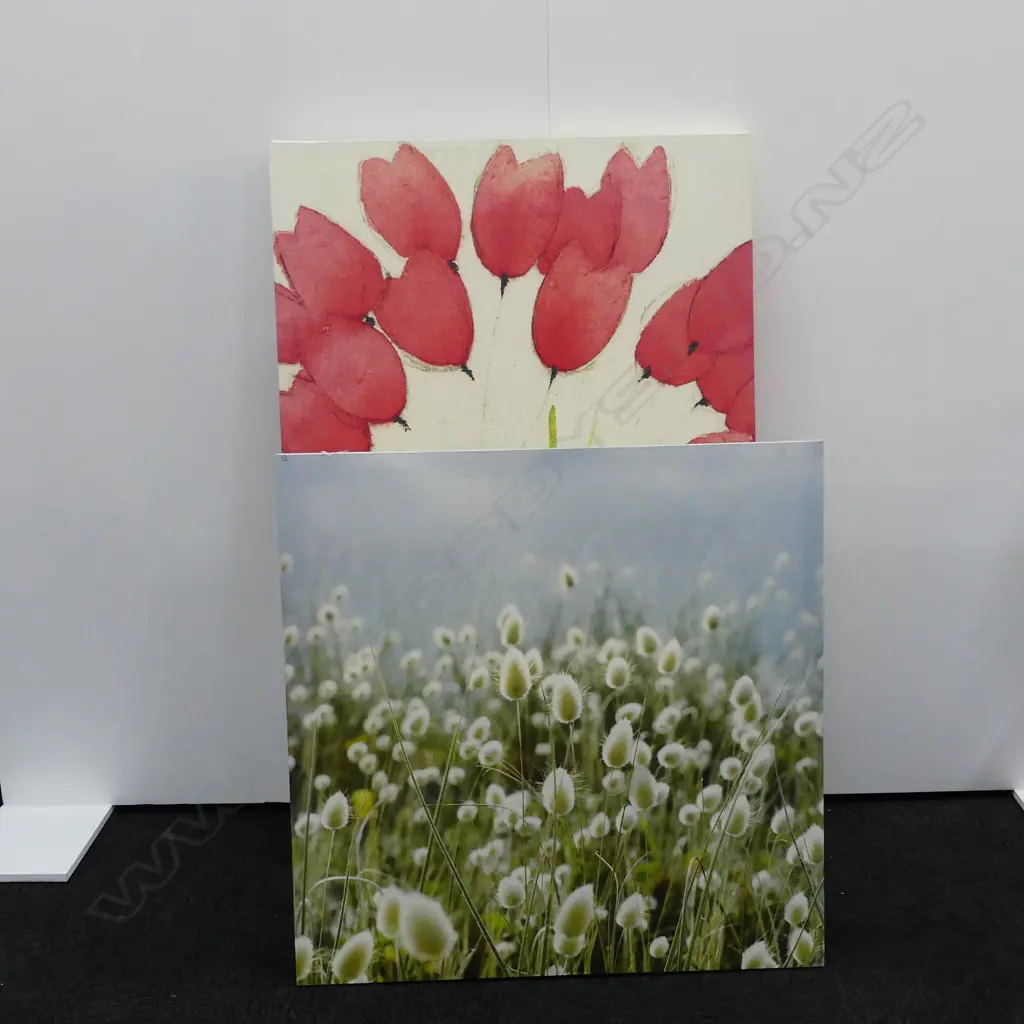 2 LARGE ART CANVAS PRINTS 900X900MM Image 1++