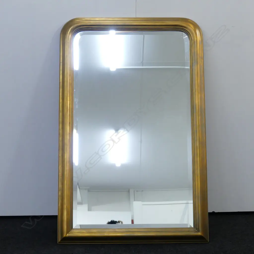 LGE FRENCH STYLE GILT BEVELLED MIRROR, W. 800MM, H. 1206MM Image 1++