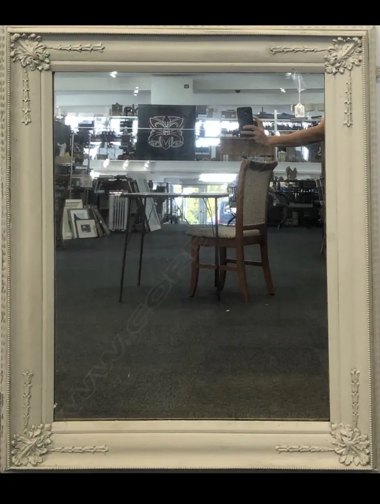 LG OLD PAINTED FRAMED MIRROR, 1740 X 970MM Image 1++