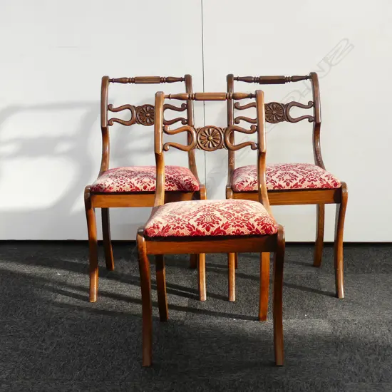 THREE REGENCY STYLE SIDE CHAIRS