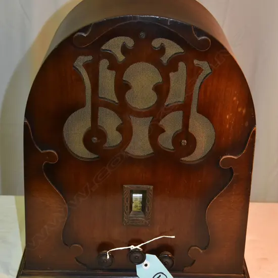 Model Skyrover C-10, by  Interocean Radio Corp, cathedral. H.460mm