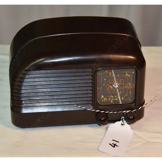 Model B141-3, by STC, brown bakelite. H.160mm