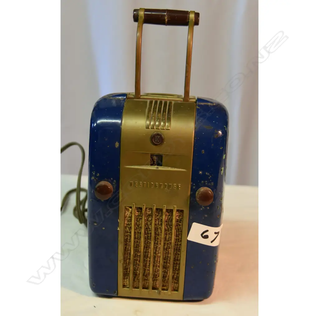 Model 'Fridge’ portable, by Westinghouse, Blue, Metal. H.230mm Image 1++