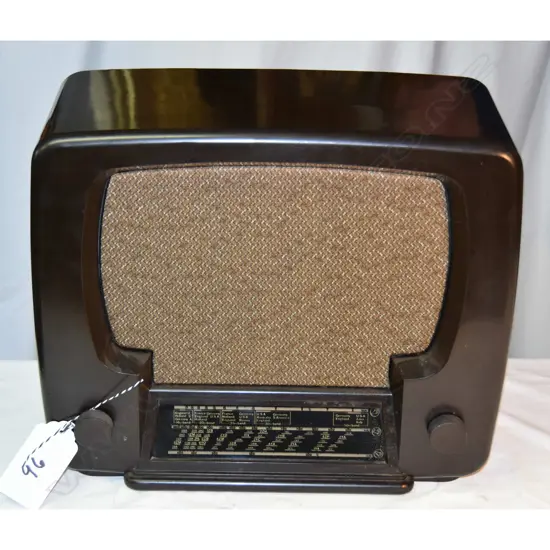 Model MAS2-34, by Mullard, brown bakelite. H.355mm