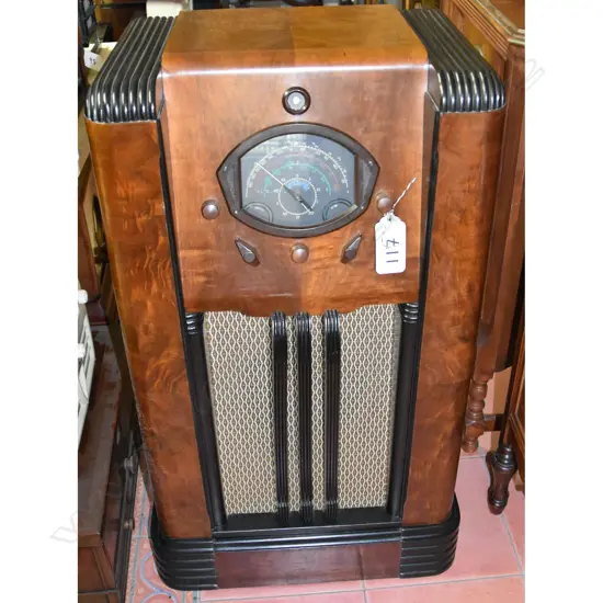 Model Skyscraper BCS, by Radio (1936) Ltd , console. H.1010mm