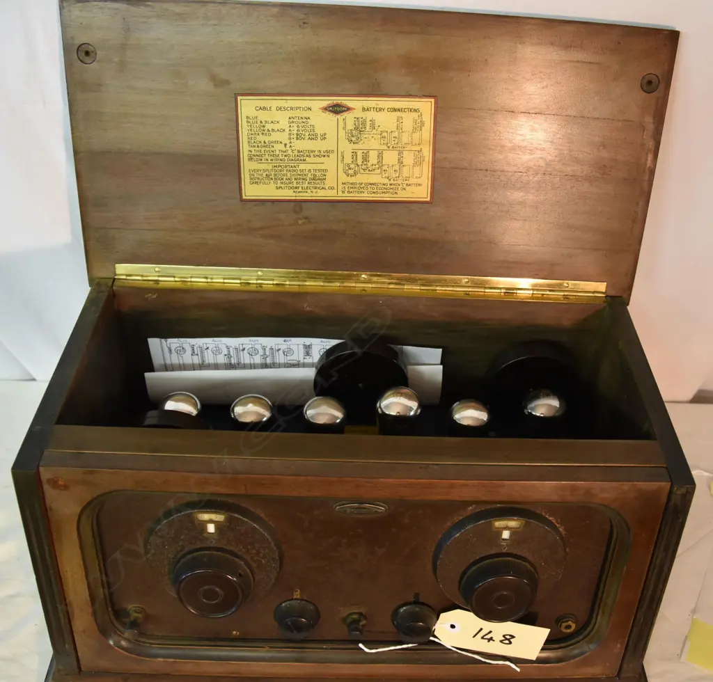 Model RB695, by Splitdorf, wood. H.250mm Image 1++