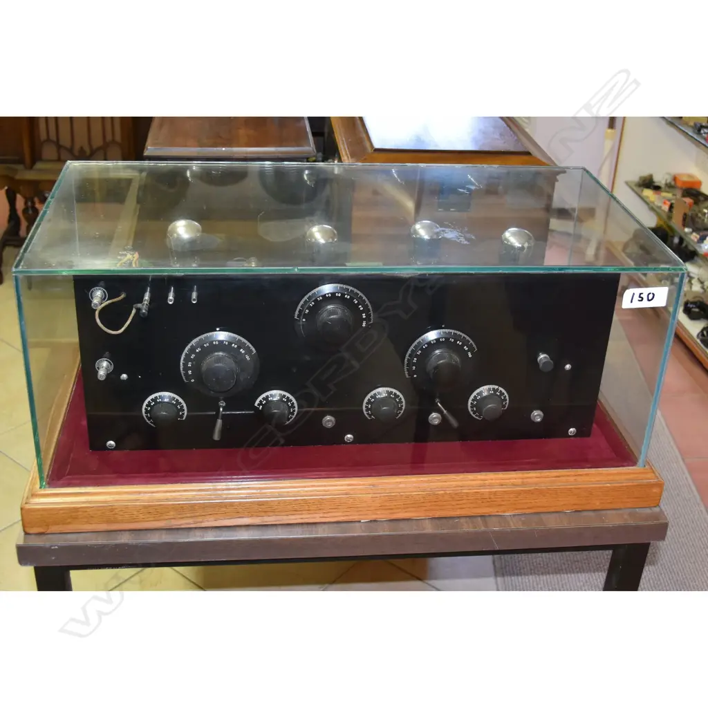 Model TRF radio, by ?, In glass case. L.740mm Image 1++