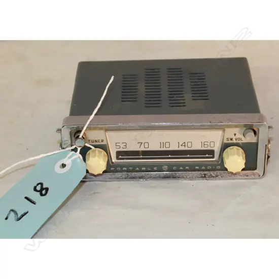 Model Portable car radio, by Ford Transistor,. W.155mm