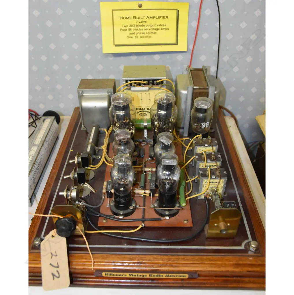 Model Billman Museum 2A3 amplifier, by Gerry Billman, open construction. L.510mm Image 1++