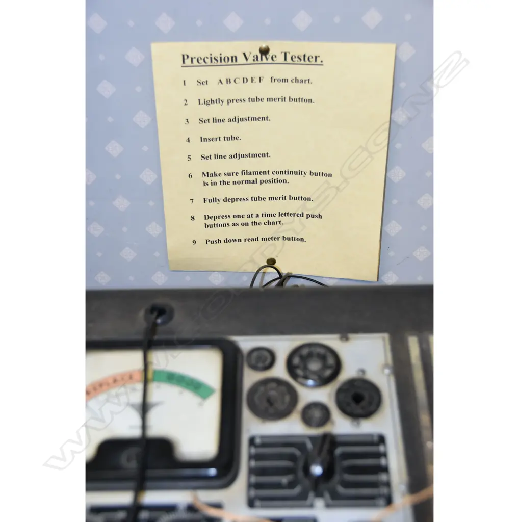 Model Model 912 Valve Tester, by Precision,. W.425mm Image 1++