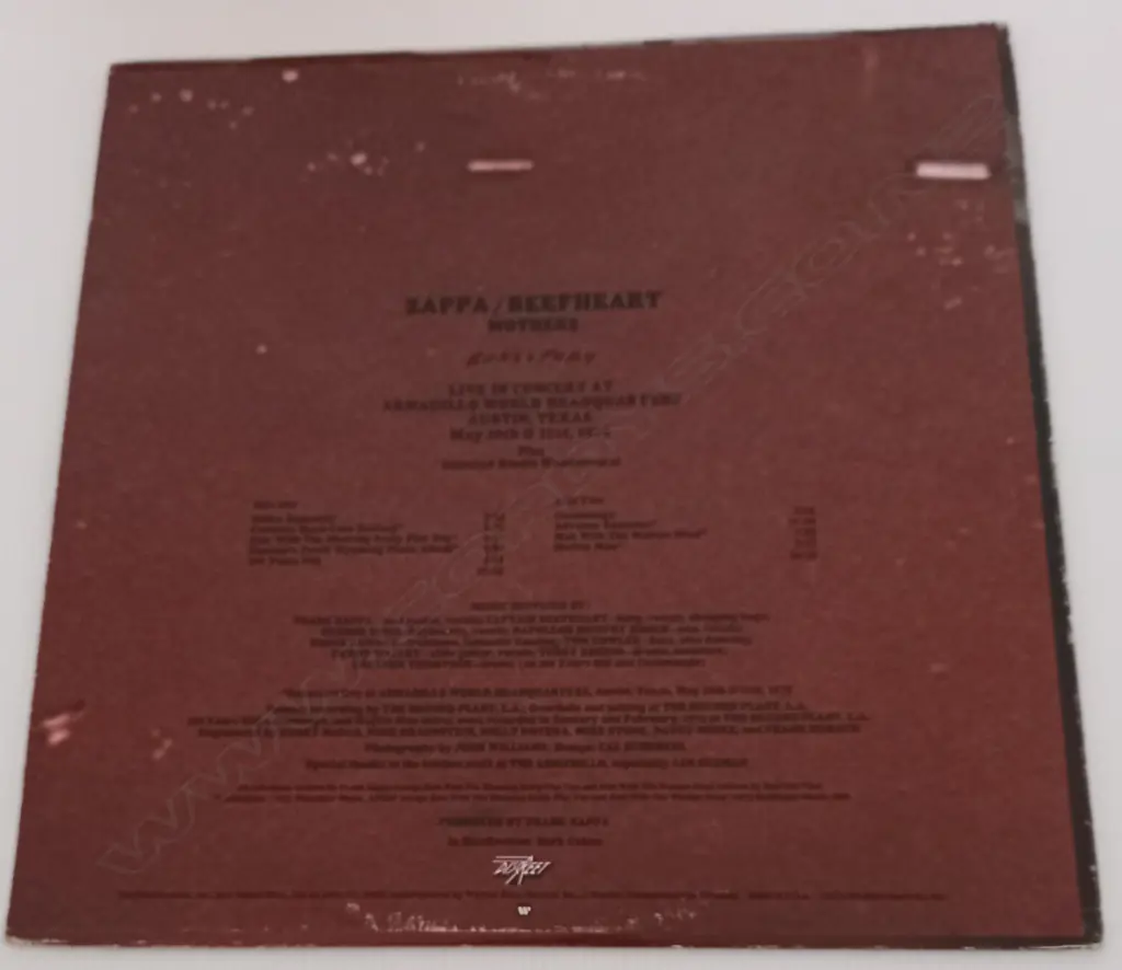 Frank Zappa / Captain Beefheart / The Mothers, Bongo Fury Image 1++