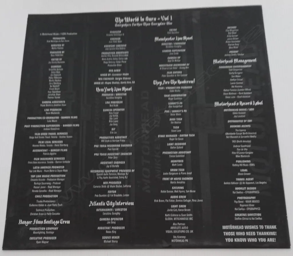 Motorhead, The World Is Ours - Vol 1 (Everywhere Further Than Everyplace Else) Image 1++