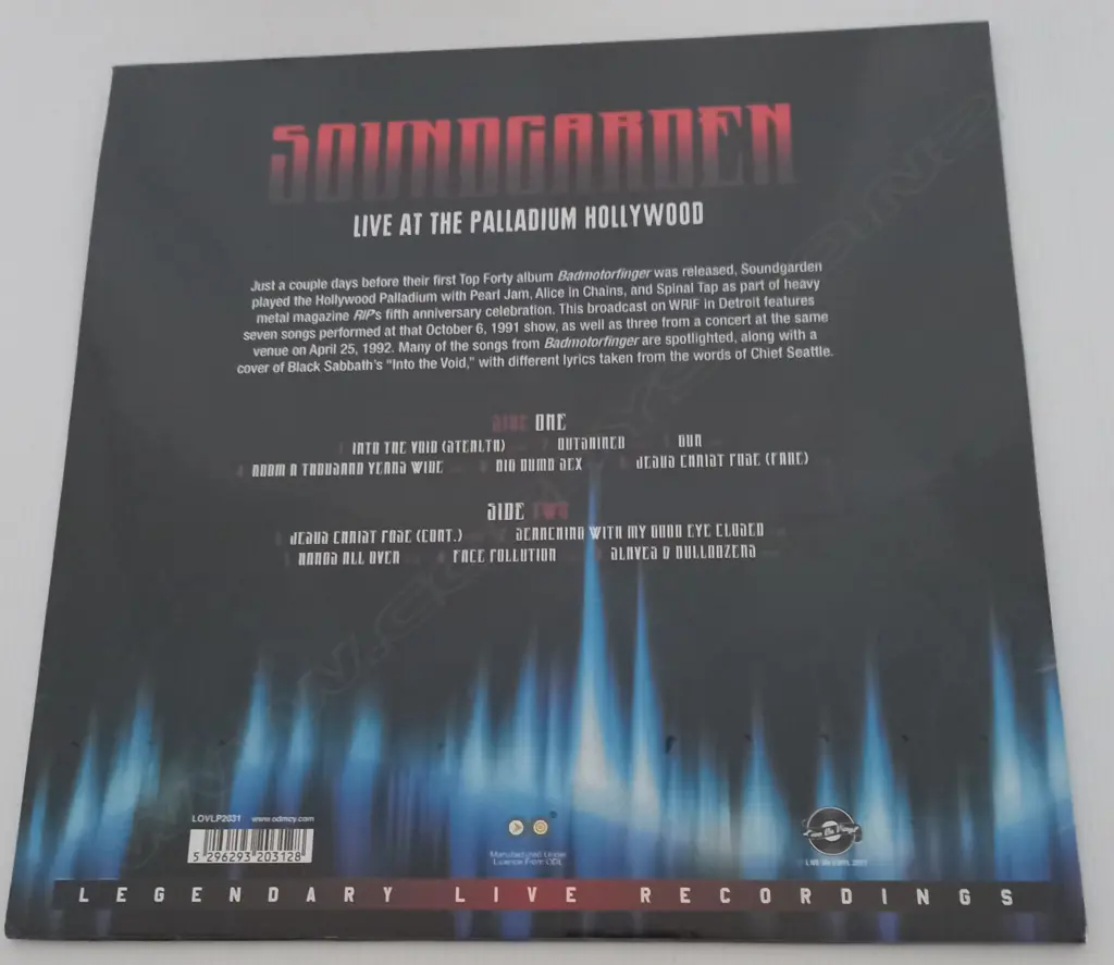 Soundgarden, Live at the Palladium Hollywood Image 1++