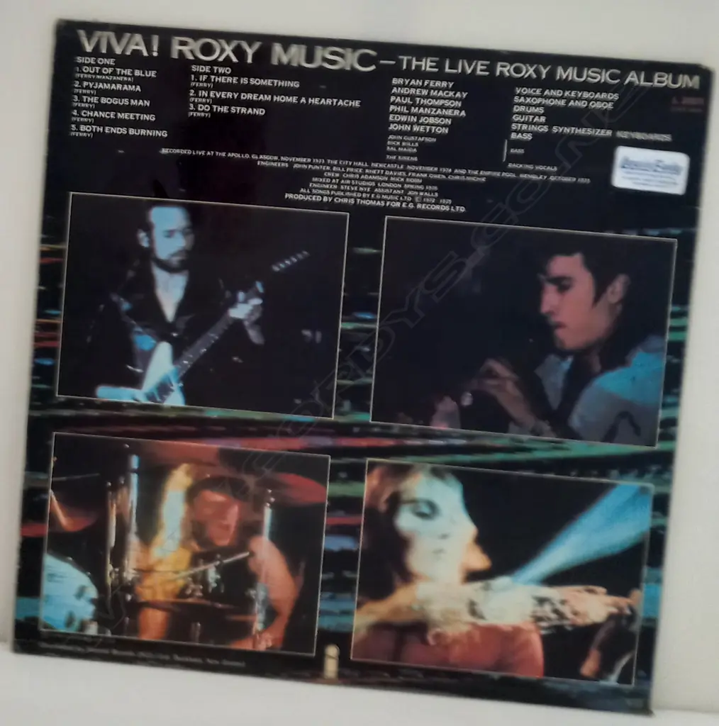 Roxy Music, Viva ! The Live Roxy Music Album Image 1++